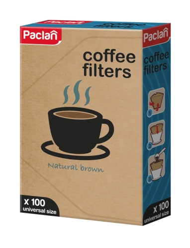 Paclan Universal Filtry do kawy papierowe do ekspresu przelewowego 100 szt.