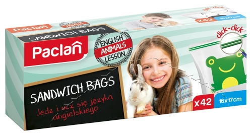 Woreczki śniadaniowe z podwójną struną 42szt. Paclan