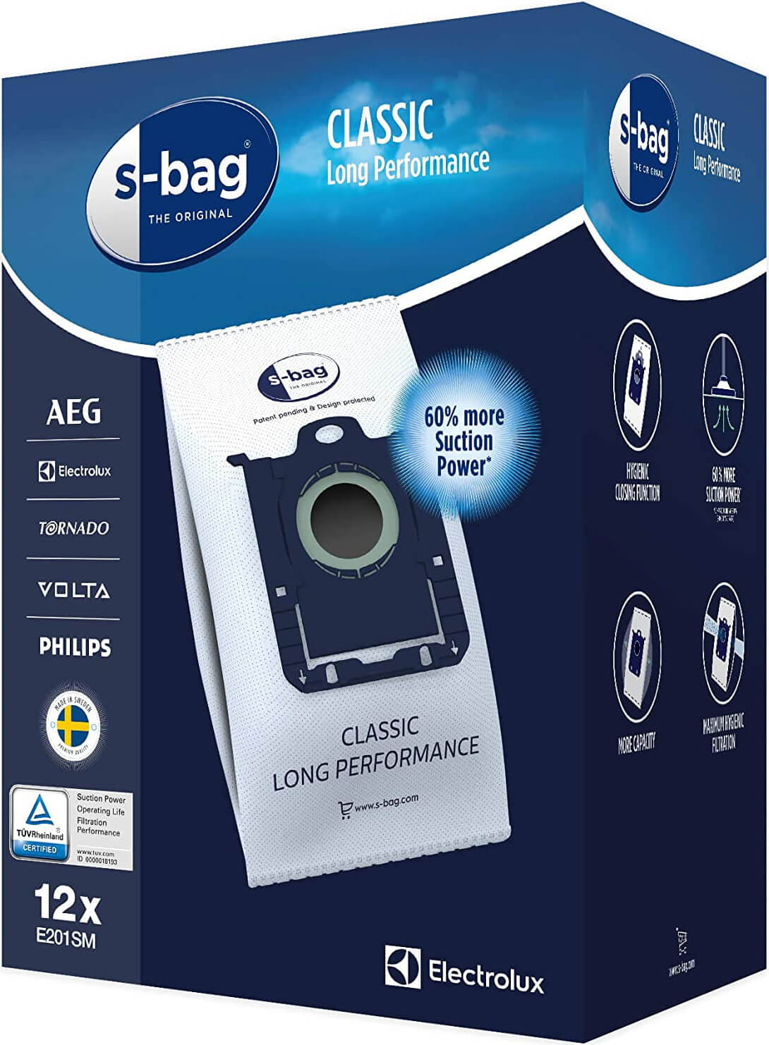 Worki do odkurzacza Electrolux S-BAG E201SM 12szt.
